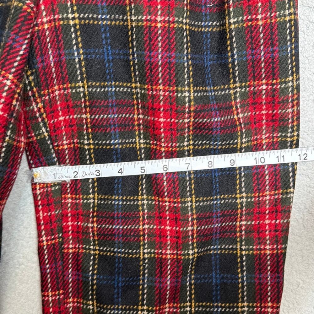 Liz Claiborne Hepburn Pants Wool Plaid Wide Leg 4 Tartan High Rise Preppy - Picture 6 of 10